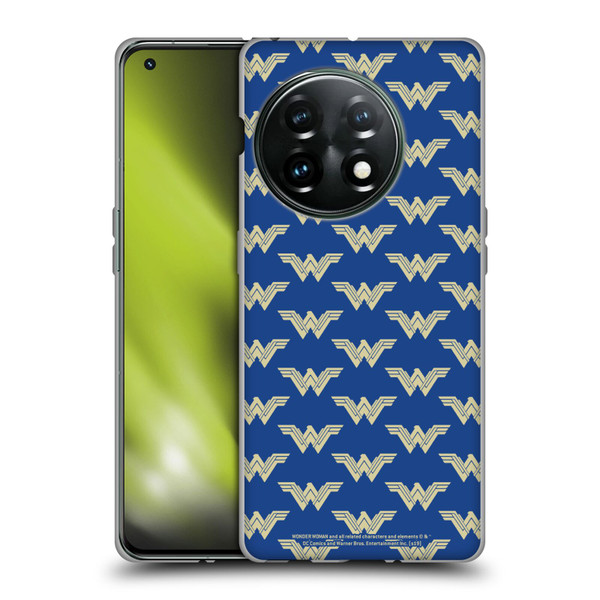 Wonder Woman Movie Logos Pattern Soft Gel Case for OnePlus 11 5G
