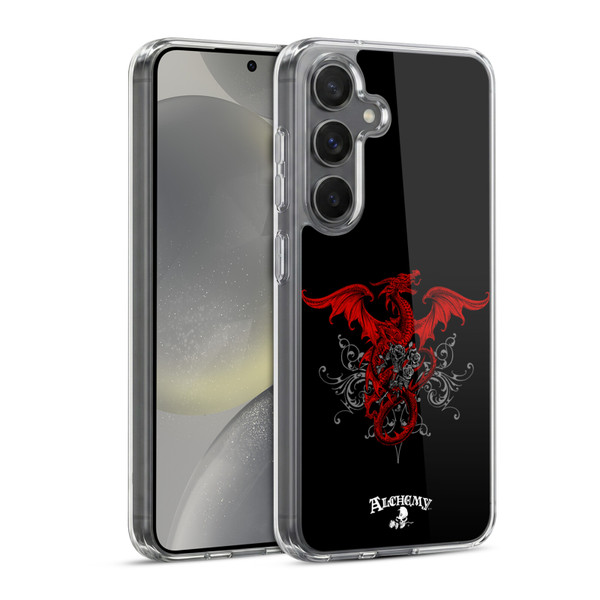 Alchemy Gothic Dragon Draco Rosa Soft Gel Case for Samsung Galaxy S24 5G & MagSafe