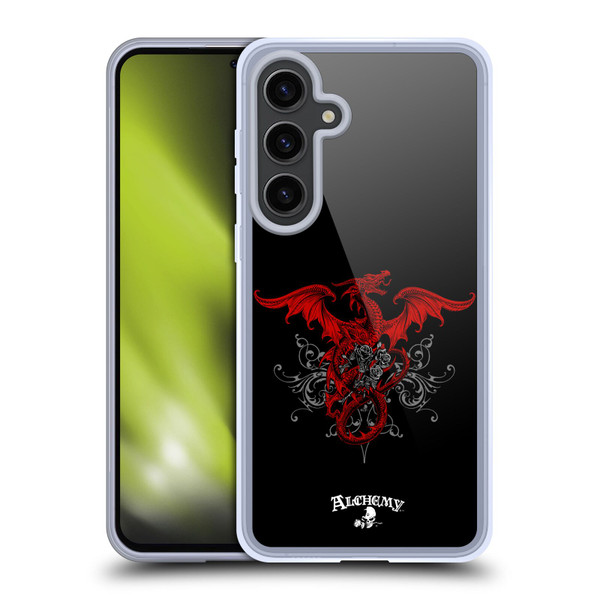 Alchemy Gothic Dragon Draco Rosa Soft Gel Case for Samsung Galaxy S24+ 5G