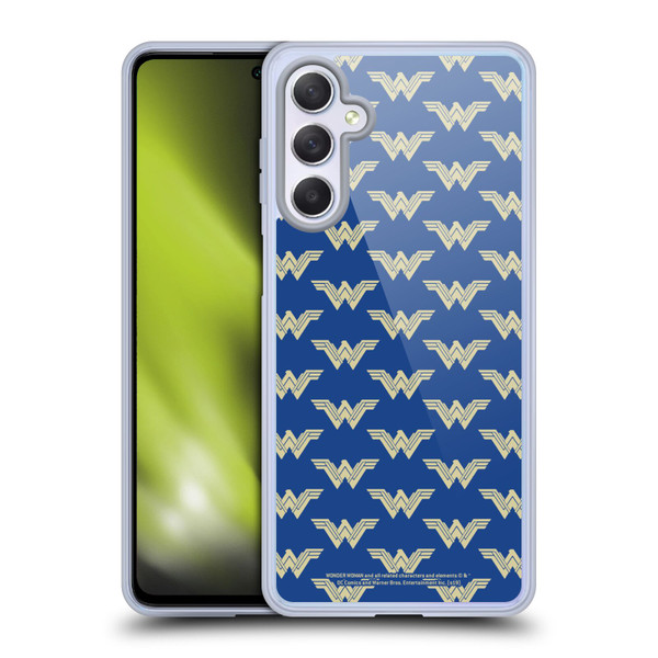 Wonder Woman Movie Logos Pattern Soft Gel Case for Samsung Galaxy M54 5G