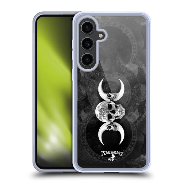 Alchemy Gothic Skull Dark Goddess Moon Soft Gel Case for Samsung Galaxy S24+ 5G