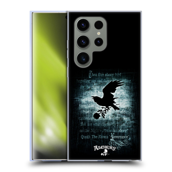 Alchemy Gothic Wing Nevermore Soft Gel Case for Samsung Galaxy S24 Ultra 5G