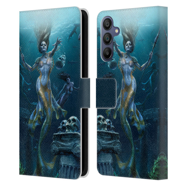 Tom Wood Fantasy Mermaid Hunt Leather Book Wallet Case Cover For Samsung Galaxy A15