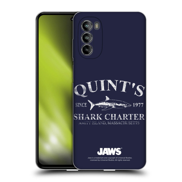 Jaws I Key Art Quint's Shark Charter Soft Gel Case for Motorola Moto G82 5G