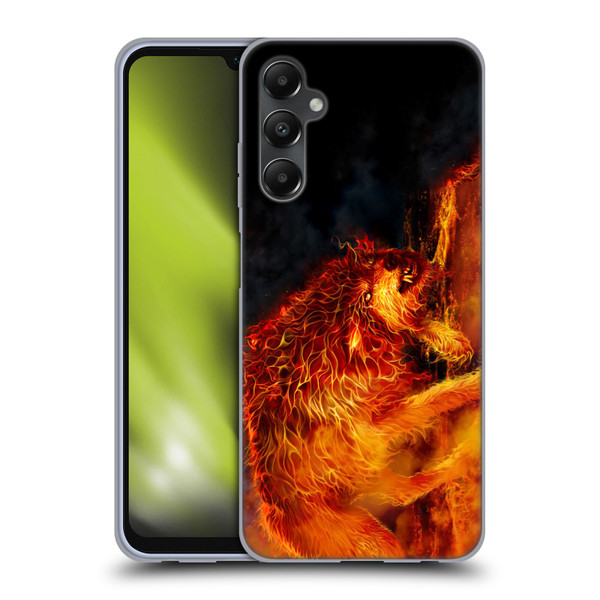 Tom Wood Fire Creatures Wolf Stalker Soft Gel Case for Samsung Galaxy A05s