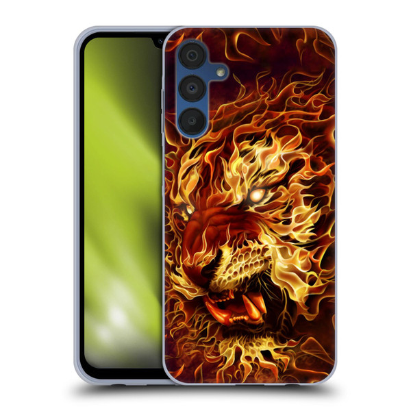 Tom Wood Fire Creatures Tiger Soft Gel Case for Samsung Galaxy A15