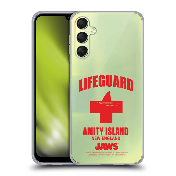 Jaws I Key Art Lifeguard Soft Gel Case for Samsung Galaxy A24 4G / Galaxy M34 5G