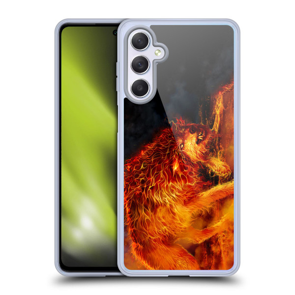 Tom Wood Fire Creatures Wolf Stalker Soft Gel Case for Samsung Galaxy M54 5G