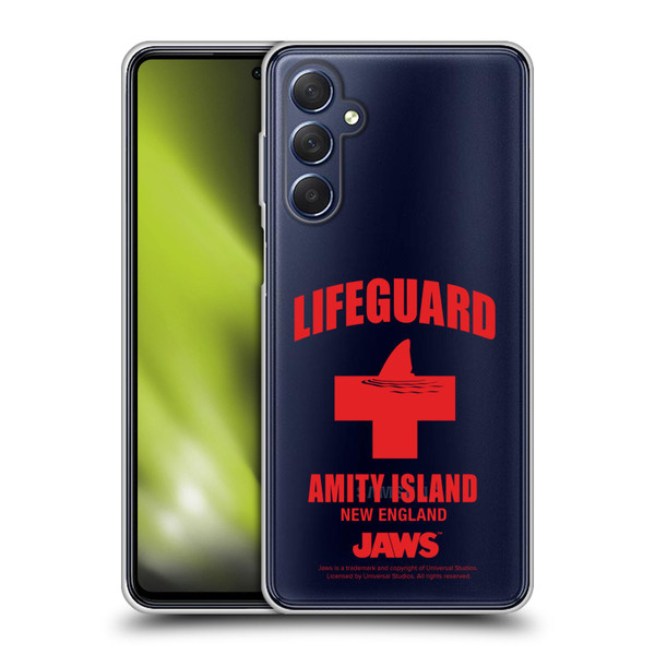 Jaws I Key Art Lifeguard Soft Gel Case for Samsung Galaxy M54 5G