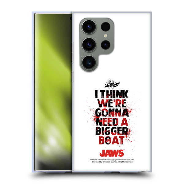 Jaws I Key Art Bigger Boat Soft Gel Case for Samsung Galaxy S24 Ultra 5G