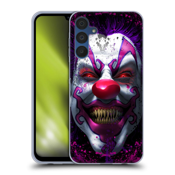 Tom Wood Horror Keep Smiling Clown Soft Gel Case for Samsung Galaxy A15