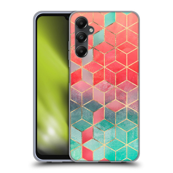 Elisabeth Fredriksson Cubes Collection Rose And Turquoise Soft Gel Case for Samsung Galaxy A05s