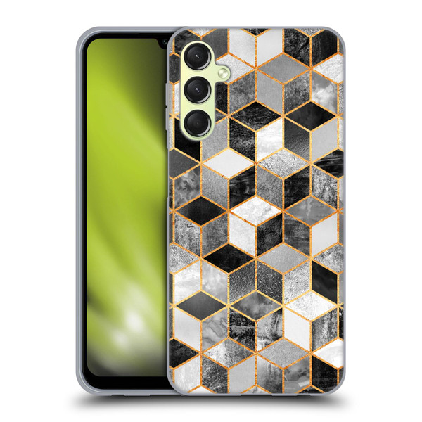 Elisabeth Fredriksson Cubes Collection Black And White Soft Gel Case for Samsung Galaxy A24 4G / M34 5G