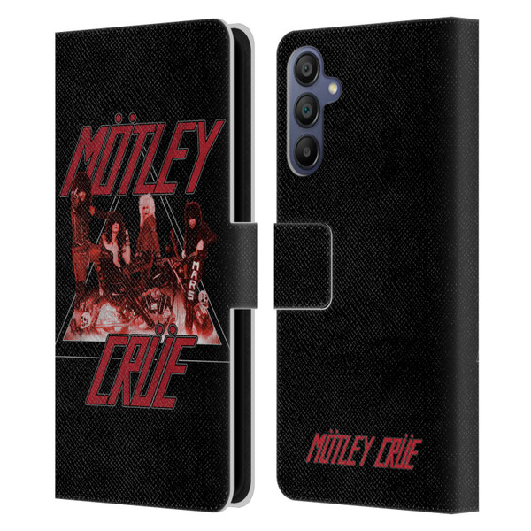 Motley Crue Key Art Too Fast Leather Book Wallet Case Cover For Samsung Galaxy A15