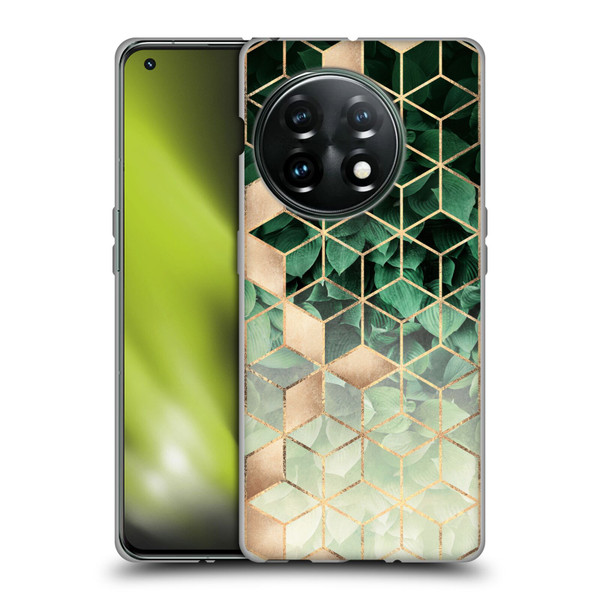Elisabeth Fredriksson Sparkles Leaves And Cubes Soft Gel Case for OnePlus 11 5G