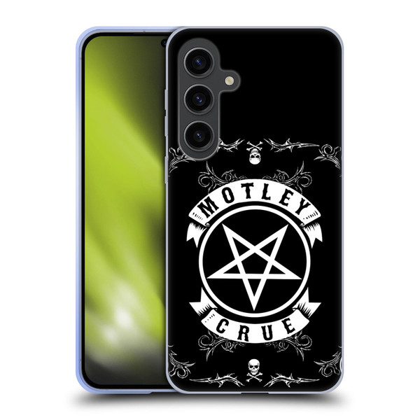 Motley Crue Logos Pentagram And Skull Soft Gel Case for Samsung Galaxy S24+ 5G