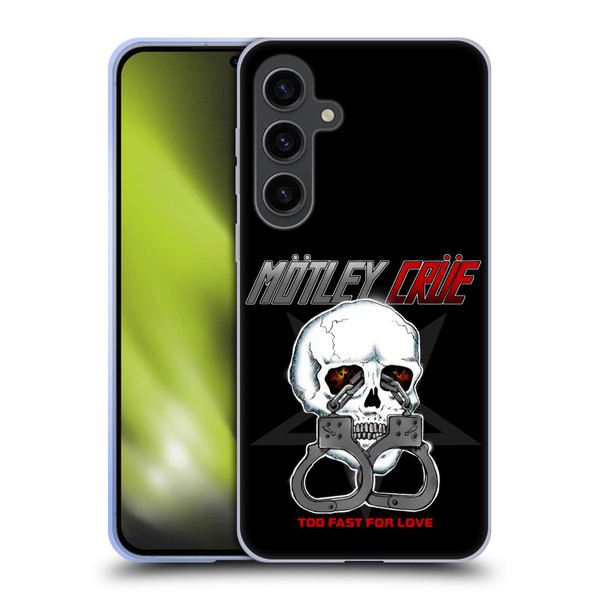 Motley Crue Logos Too Fast For Love Skull Soft Gel Case for Samsung Galaxy S24+ 5G