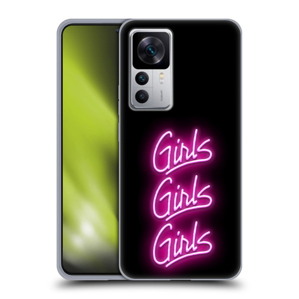Motley Crue Logos Girls Neon Soft Gel Case for Xiaomi 12T 5G / 12T Pro 5G / Redmi K50 Ultra 5G