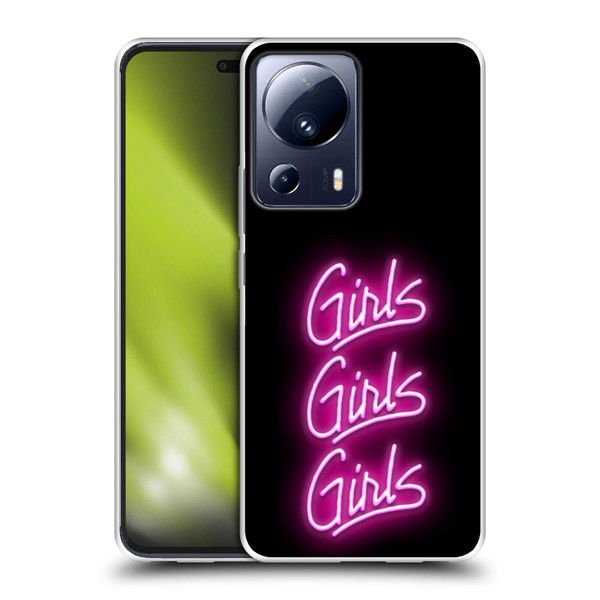 Motley Crue Logos Girls Neon Soft Gel Case for Xiaomi 13 Lite 5G