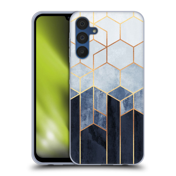 Elisabeth Fredriksson Sparkles Soft Blue Hexagons Soft Gel Case for Samsung Galaxy A15