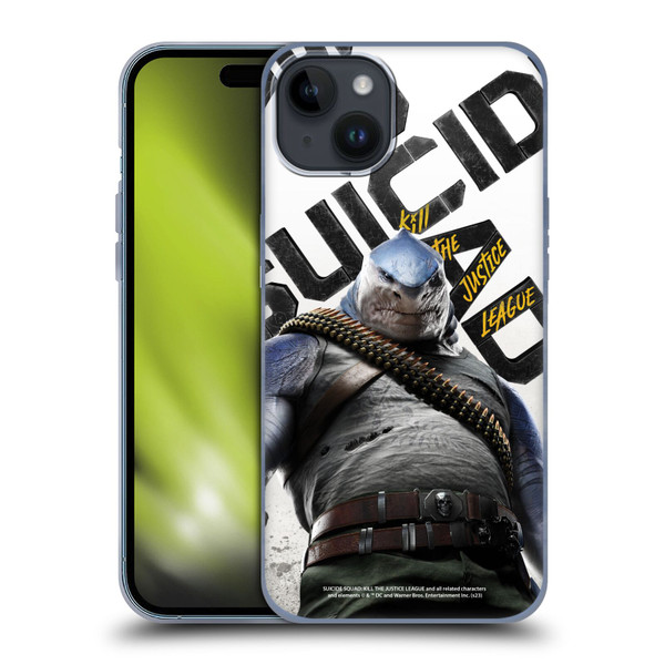Suicide Squad: Kill The Justice League Key Art King Shark Soft Gel Case for Apple iPhone 15 Plus