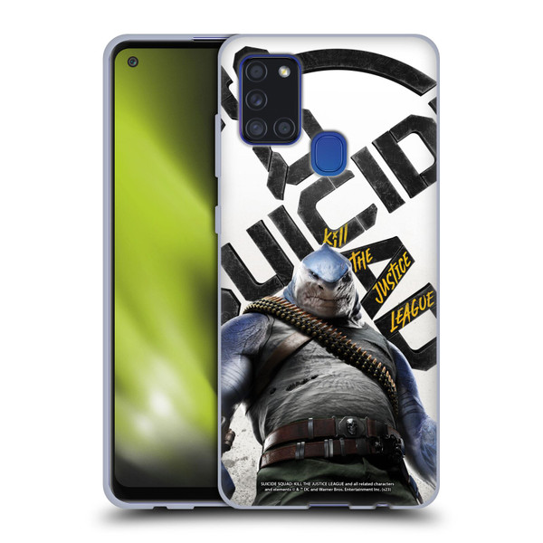 Suicide Squad: Kill The Justice League Key Art King Shark Soft Gel Case for Samsung Galaxy A21s (2020)