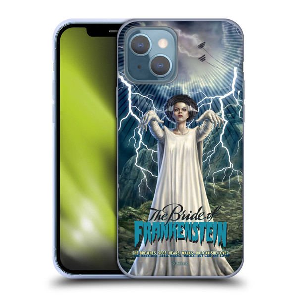 Universal Monsters The Bride Of Frankenstein But Can She Love? Soft Gel Case for Apple iPhone 13