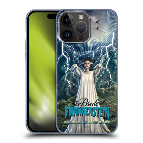 Universal Monsters The Bride Of Frankenstein But Can She Love? Soft Gel Case for Apple iPhone 15 Pro Max