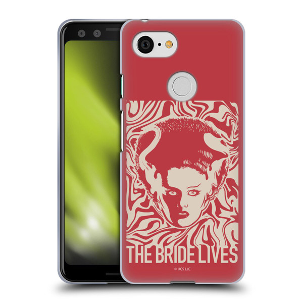 Universal Monsters The Bride Of Frankenstein The Bride Lives Soft Gel Case for Google Pixel 3