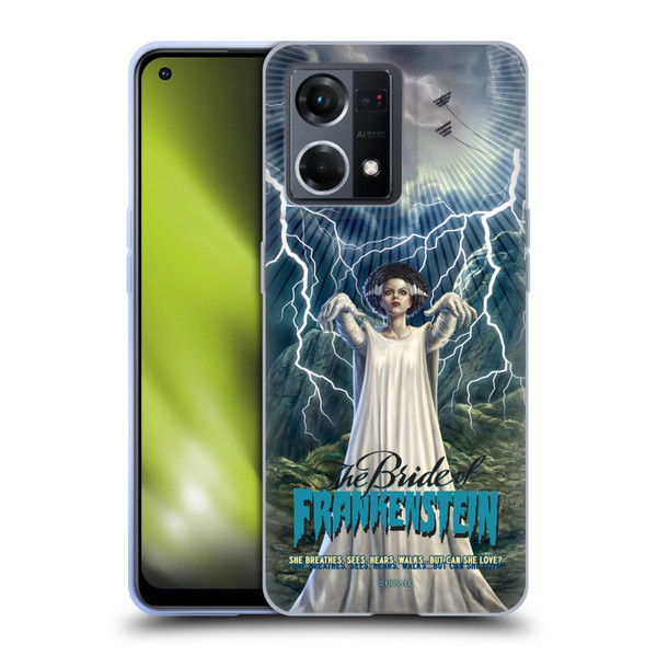 Universal Monsters The Bride Of Frankenstein But Can She Love? Soft Gel Case for OPPO Reno8 4G