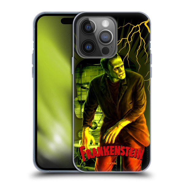 Universal Monsters Frankenstein Yellow Soft Gel Case for Apple iPhone 14 Pro