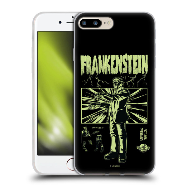 Universal Monsters Frankenstein Lightning Soft Gel Case for Apple iPhone 7 Plus / iPhone 8 Plus