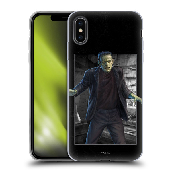 Universal Monsters Frankenstein Frame Soft Gel Case for Apple iPhone XS Max