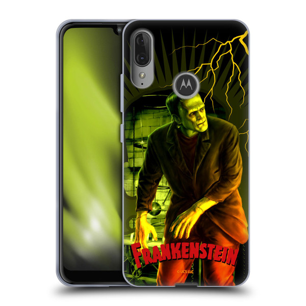 Universal Monsters Frankenstein Yellow Soft Gel Case for Motorola Moto E6 Plus