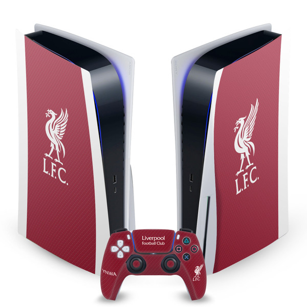 Liverpool Football Club 2023/24 Home Kit Vinyl Sticker Skin Decal Cover for Sony PS5 Disc Edition Bundle