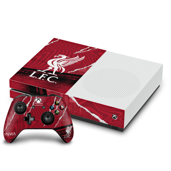 Liverpool Football Club 2023/24 Logo Stadium Vinyl Sticker Skin Decal Cover for Microsoft One S Console & Controller