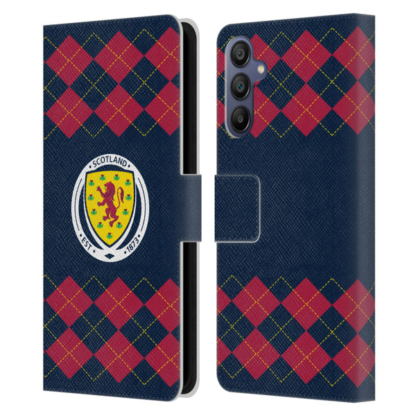 Scotland National Football Team Logo 2 Argyle Leather Book Wallet Case Cover For Samsung Galaxy A15