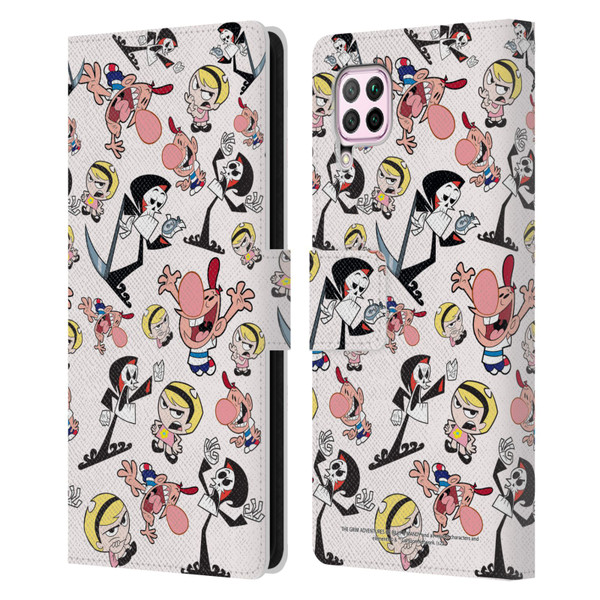The Grim Adventures of Billy & Mandy Graphics Icons Leather Book Wallet Case Cover For Huawei Nova 6 SE / P40 Lite