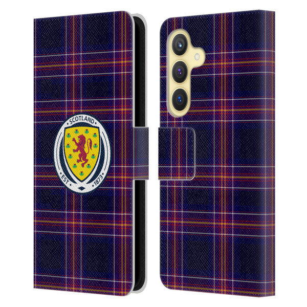 Scotland National Football Team Logo 2 Tartan Leather Book Wallet Case Cover For Samsung Galaxy S24 5G