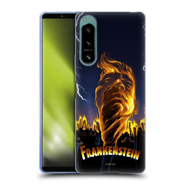 Universal Monsters Frankenstein Flame Soft Gel Case for Sony Xperia 5 IV
