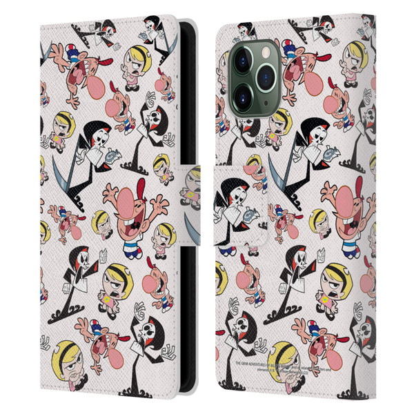 The Grim Adventures of Billy & Mandy Graphics Icons Leather Book Wallet Case Cover For Apple iPhone 11 Pro