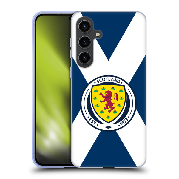 Scotland National Football Team Logo 2 Scotland Flag Soft Gel Case for Samsung Galaxy S24+ 5G