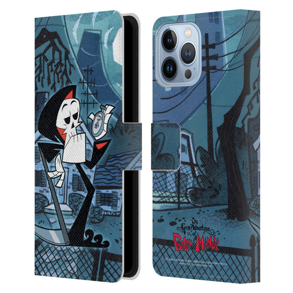 The Grim Adventures of Billy & Mandy Graphics Grim Leather Book Wallet Case Cover For Apple iPhone 13 Pro Max