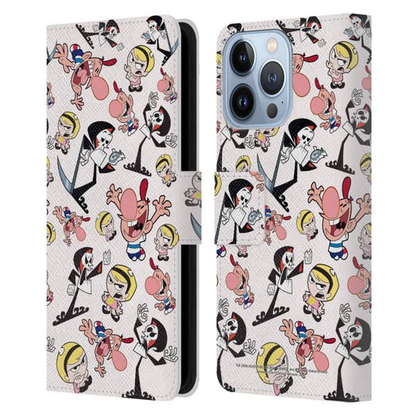 The Grim Adventures of Billy & Mandy Graphics Icons Leather Book Wallet Case Cover For Apple iPhone 13 Pro