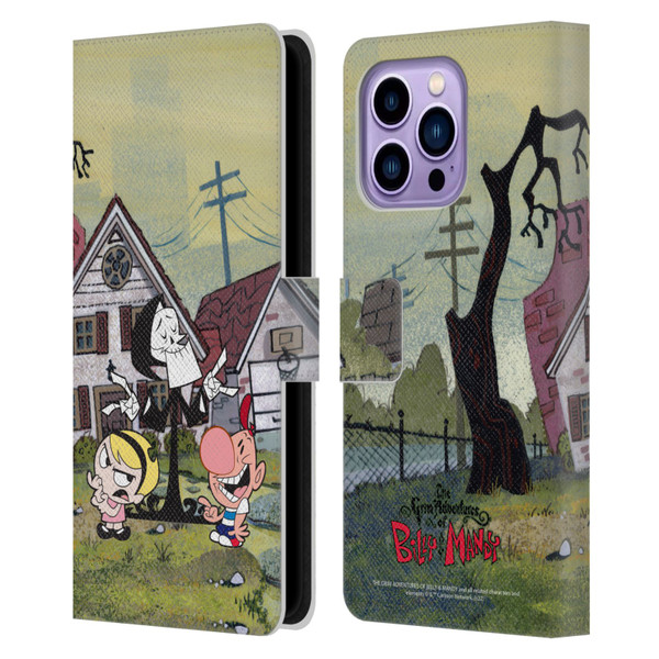 The Grim Adventures of Billy & Mandy Graphics Poster Leather Book Wallet Case Cover For Apple iPhone 14 Pro Max
