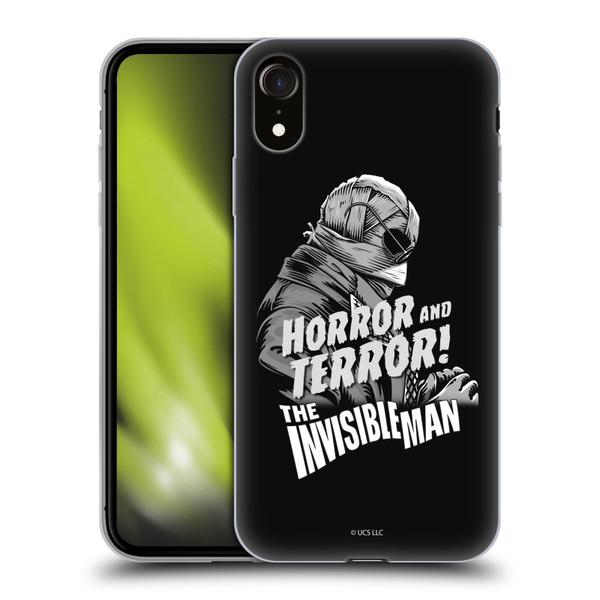 Universal Monsters The Invisible Man Horror And Terror Soft Gel Case for Apple iPhone XR