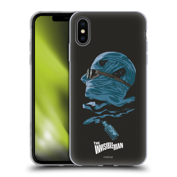 Universal Monsters The Invisible Man Blue Soft Gel Case for Apple iPhone XS Max