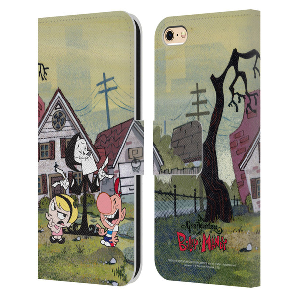 The Grim Adventures of Billy & Mandy Graphics Poster Leather Book Wallet Case Cover For Apple iPhone 6 / iPhone 6s
