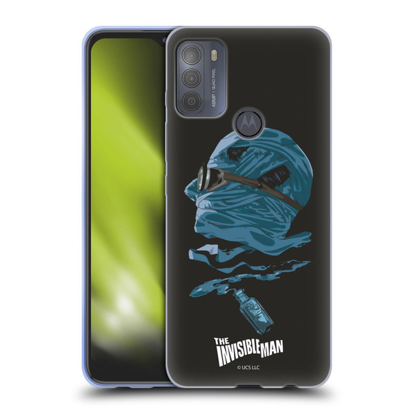 Universal Monsters The Invisible Man Blue Soft Gel Case for Motorola Moto G50
