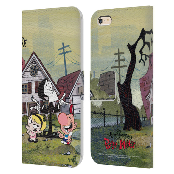 The Grim Adventures of Billy & Mandy Graphics Poster Leather Book Wallet Case Cover For Apple iPhone 6 Plus / iPhone 6s Plus